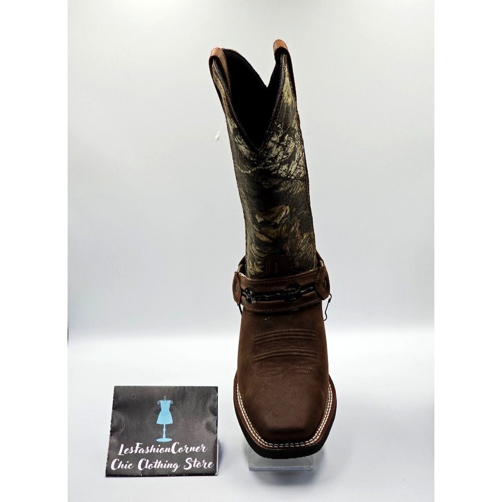 NWOB Laredo Men's Western Boots Gadsden Camo Harness Sq Toe Mossy Oak Sz 7 2472 - Picture 12 of 15